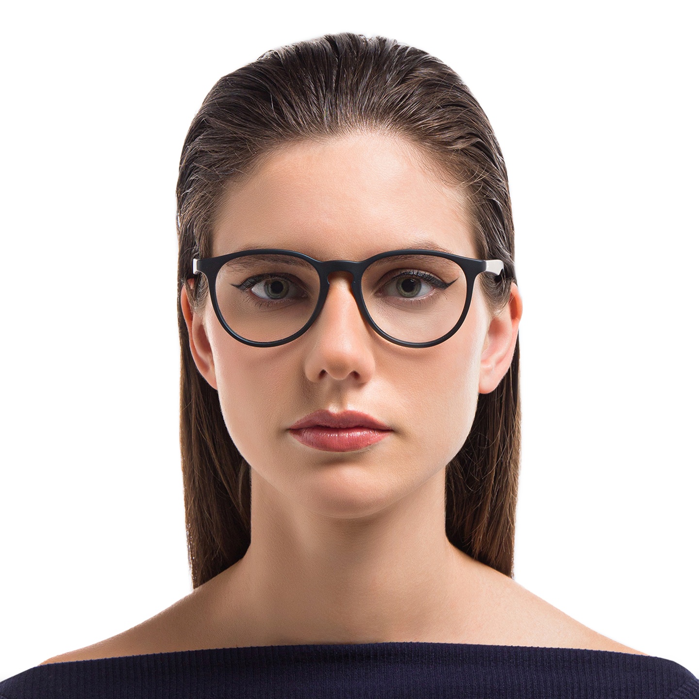Shop Ray-Ban Erika Optics Round Eyeglasses in Black online.