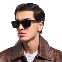 Shop Emporio Armani Rectangle Eyeglasses in Matte Black online.