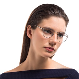 Shop Ray-Ban Unisex Hexagonal Irregular Eyeglasses in Silver online.