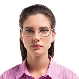 Shop Ray-Ban Unisex Hexagonal Irregular Eyeglasses in Rose Gold online.