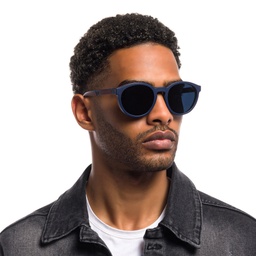 Shop Emporio Armani Panthos Eyeglasses in Matte Blue online.