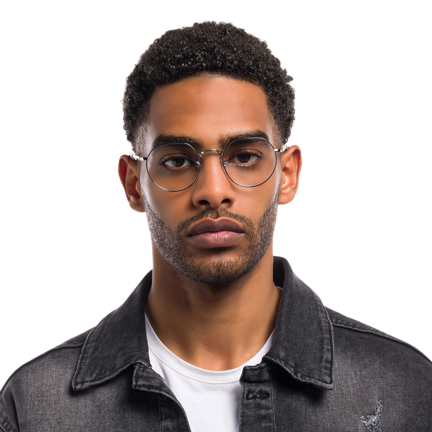 Shop Ray-Ban JACK Irregular Eyeglasses in Silver online.